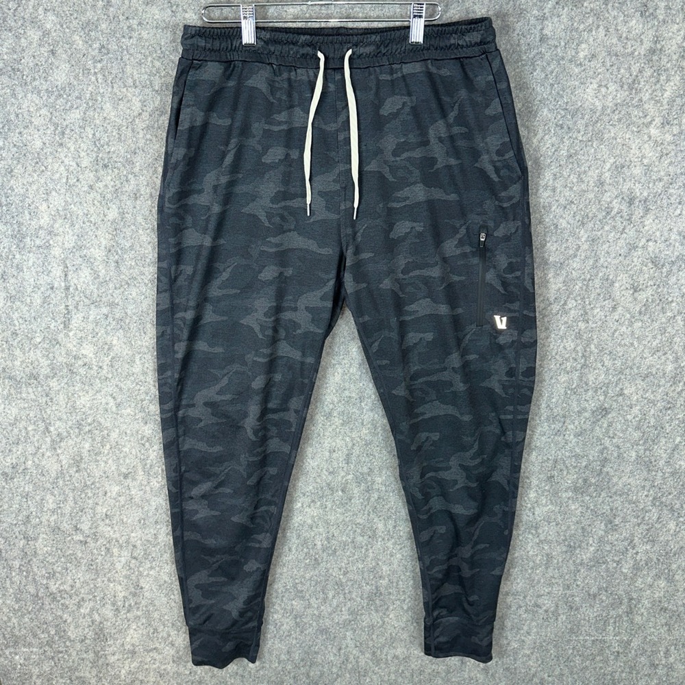 Vuori Joggers Mens Medium Black Camo Sunday Performance V416 Athletic Sweatpants